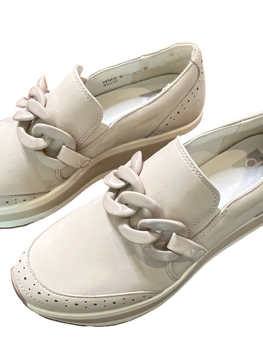 Dolce Vita Chain Platform Loafers Beige Size 8 Like New - Picture 5 of 9